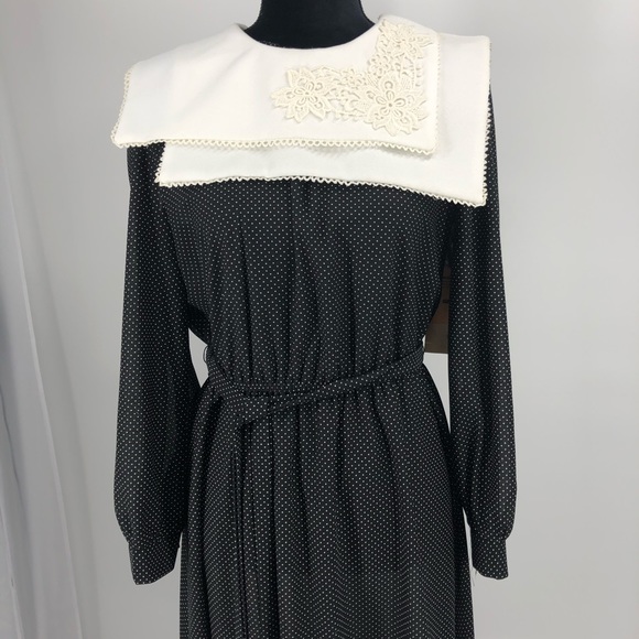 Vintage 80s Collar Dress Belt SZ 20 New Old Stock - Picture 2 of 11